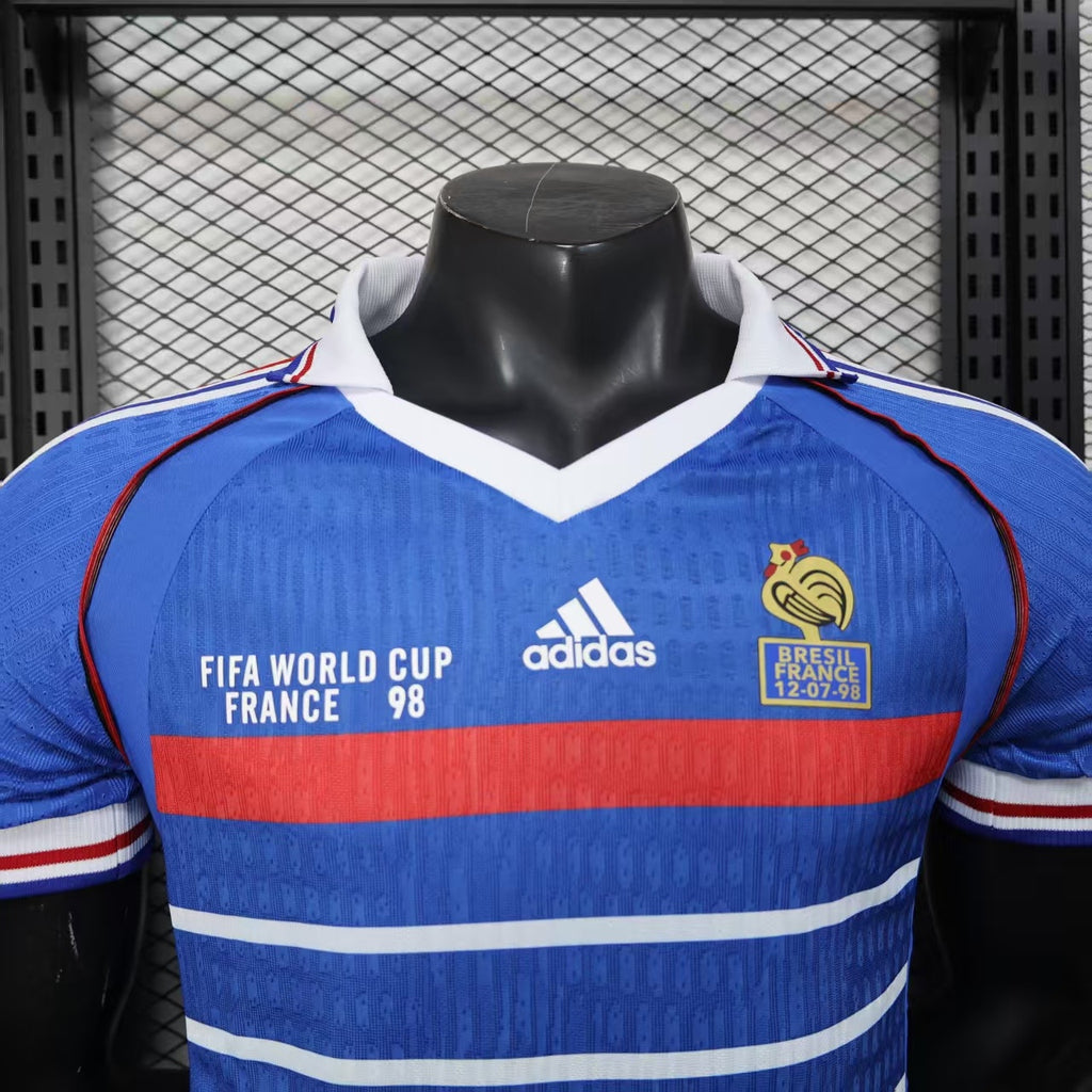 JERSEY FRANCIA LOCAL RETRO VERSION JUGADOR WC-98